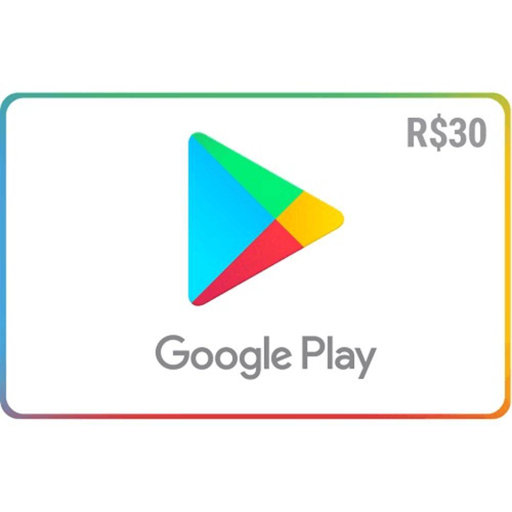 Gift Card Digital Google Play R$ 30 Recarga  Ofertas 24 